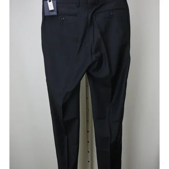 Incotex High Comfort S100s Wool Regular Fit Navy Blue Dress Pants Sz 46 NEW